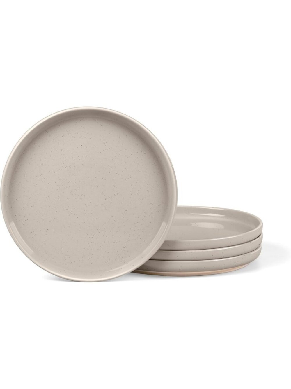 4-Piece Stoneware Dinner Plate Set - 7.75” Porcelain Salad & Dessert Dishes